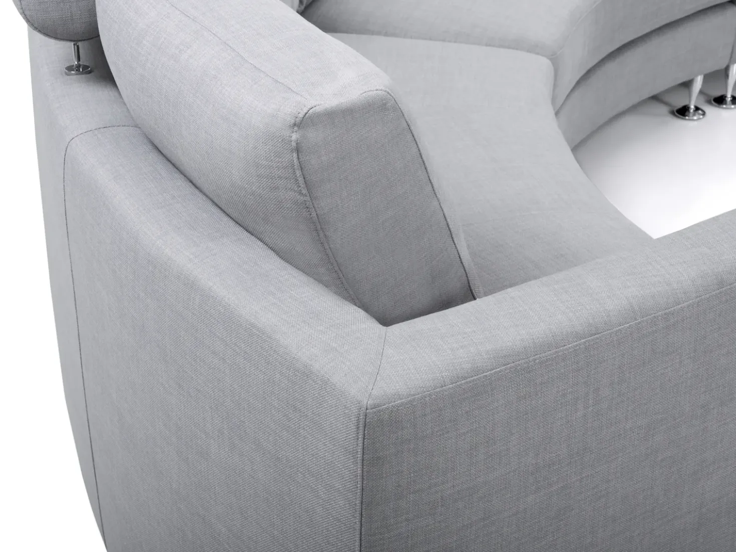 Divano semicircolare 7 posti ROTUNDE Tessuto Grigio chiaro