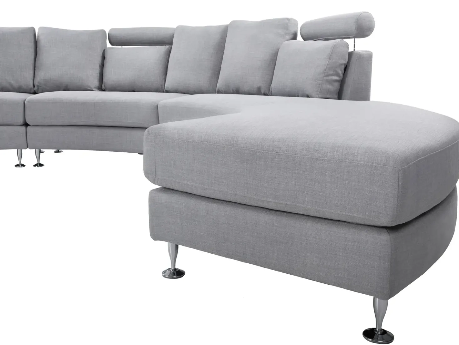 Divano semicircolare 7 posti ROTUNDE Tessuto Grigio chiaro