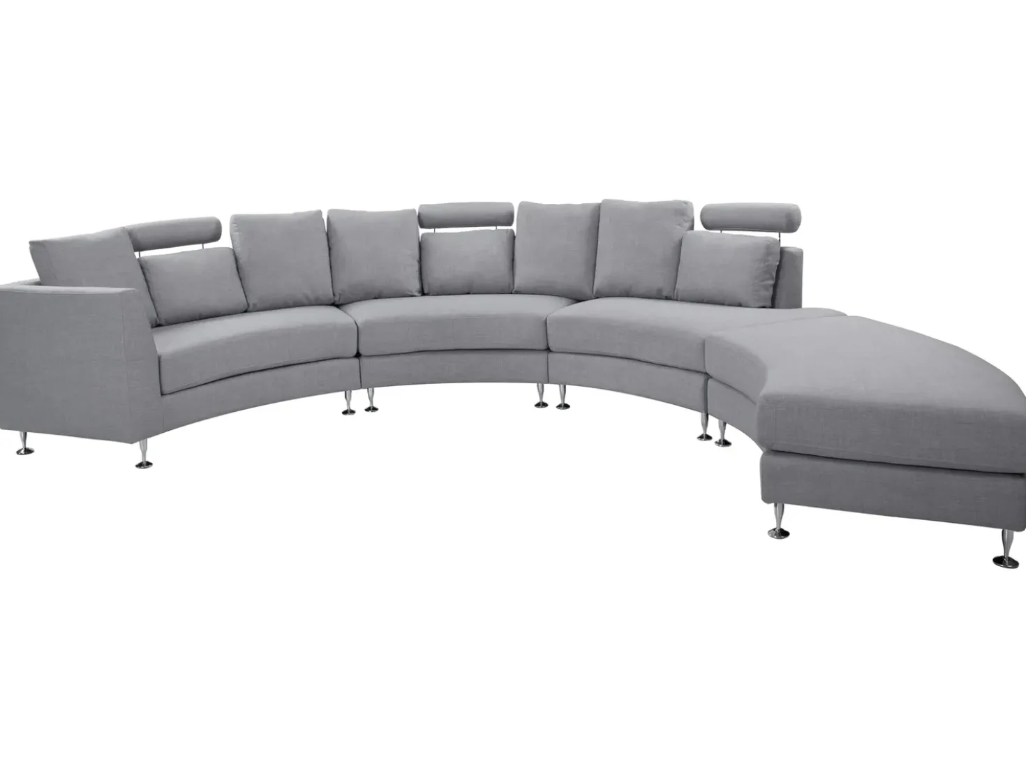 Divano semicircolare 7 posti ROTUNDE Tessuto Grigio chiaro