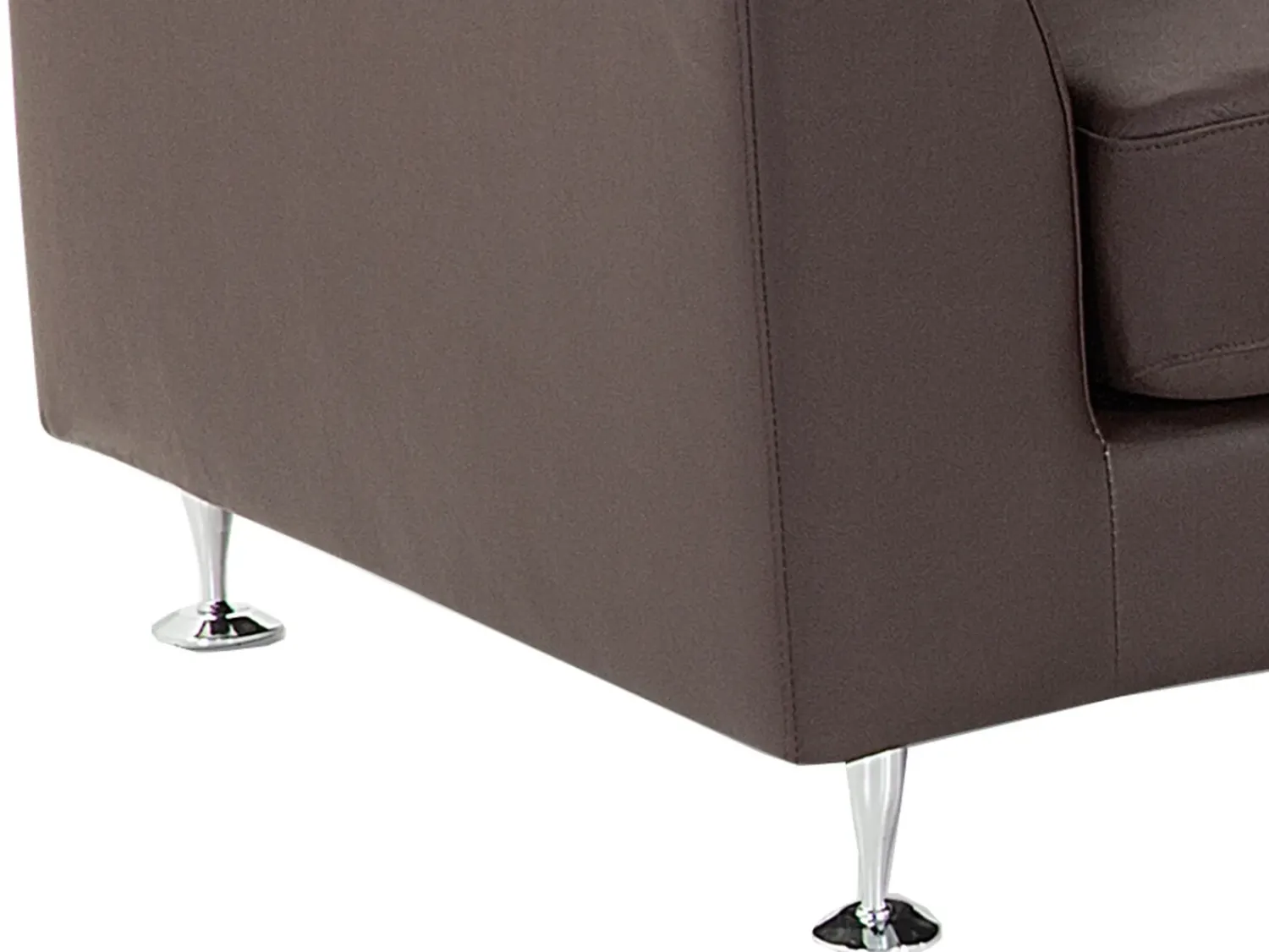 Hot Beliani Divano semicircolare 7 posti ROTUNDE Pelle naturale Marrone Marrone Argento