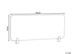 Divisorio da scrivania SPLIT 160 x 50 cm Grigio scuro