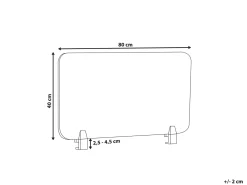 Best Beliani Divisorio da scrivania WALLY 80 x 40 cm scuro Grigio