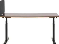 Best Beliani Divisorio da scrivania WALLY 80 x 40 cm scuro Grigio