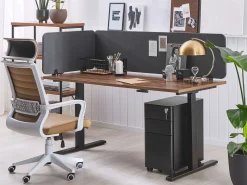 Best Beliani Divisorio da scrivania WALLY 80 x 40 cm scuro Grigio