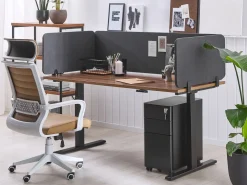 Best Beliani Divisorio da scrivania WALLY 80 x 40 cm scuro Grigio
