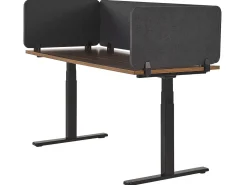 Best Beliani Divisorio da scrivania WALLY 80 x 40 cm scuro Grigio