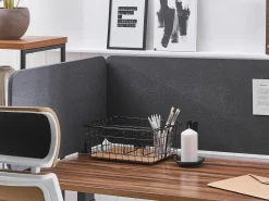 Best Beliani Divisorio da scrivania WALLY 80 x 40 cm scuro Grigio