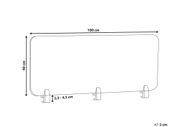 Divisorio da scrivania WALLY 180 x 40 cm Grigio scuro