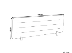 Divisorio da scrivania ZIGGY 160 x 40 cm Grigio chiaro