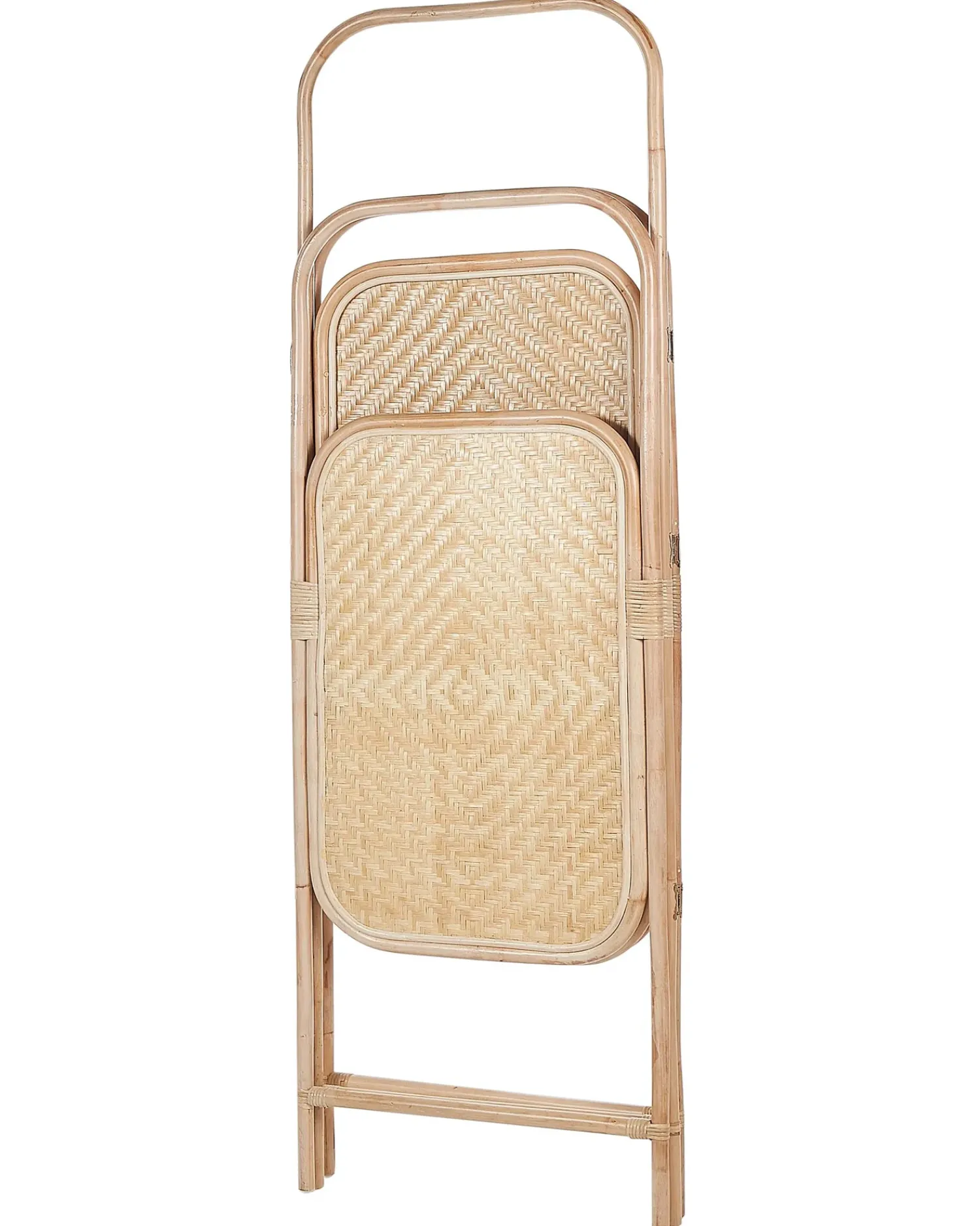 Hot Beliani Divisorio per ambienti a 3 pannelli CARPI Naturale 166 cm 180 cm Beige Naturale