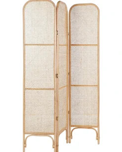 Beliani Divisorio per ambienti a 3 pannelli POTENZA Naturale 105 cm 180 cm Beige Naturale