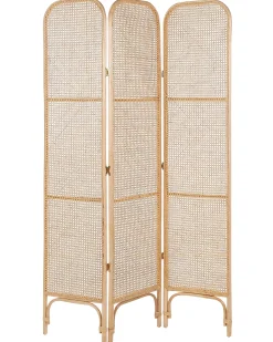 Beliani Divisorio per ambienti a 3 pannelli POTENZA Naturale 105 cm 180 cm Beige Naturale