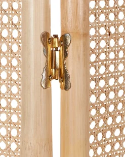 Beliani Divisorio per ambienti a 3 pannelli POTENZA Naturale 105 cm 180 cm Beige Naturale