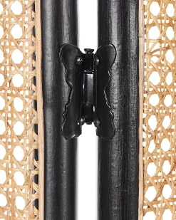 Discount Beliani Divisorio per ambienti a 3 pannelli POTENZA Marrone chiaro 105 cm 180 cm Naturale Marrone Nero