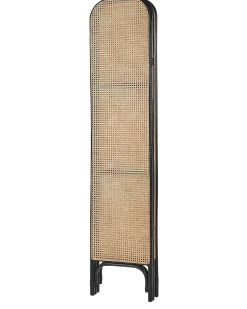 Discount Beliani Divisorio per ambienti a 3 pannelli POTENZA Marrone chiaro 105 cm 180 cm Naturale Marrone Nero