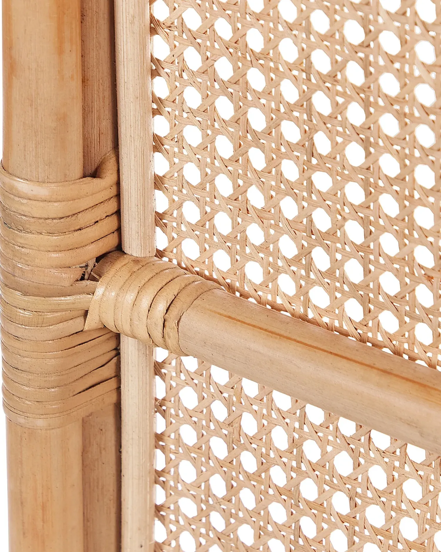 Outlet Beliani Divisorio per ambienti a 3 pannelli CORTONA Marrone chiaro 118 cm 180 cm Naturale Marrone