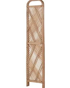 Hot Beliani Divisorio per ambienti a 3 pannelli COSENZA Marrone chiaro 106 cm 180 cm Beige Naturale