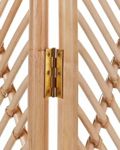 Hot Beliani Divisorio per ambienti a 3 pannelli COSENZA Marrone chiaro 106 cm 180 cm Beige Naturale