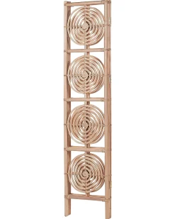 Clearance Beliani Divisorio per ambienti a 3 pannelli ALTAMURA Marrone chiaro 117 cm 180 cm Beige Naturale