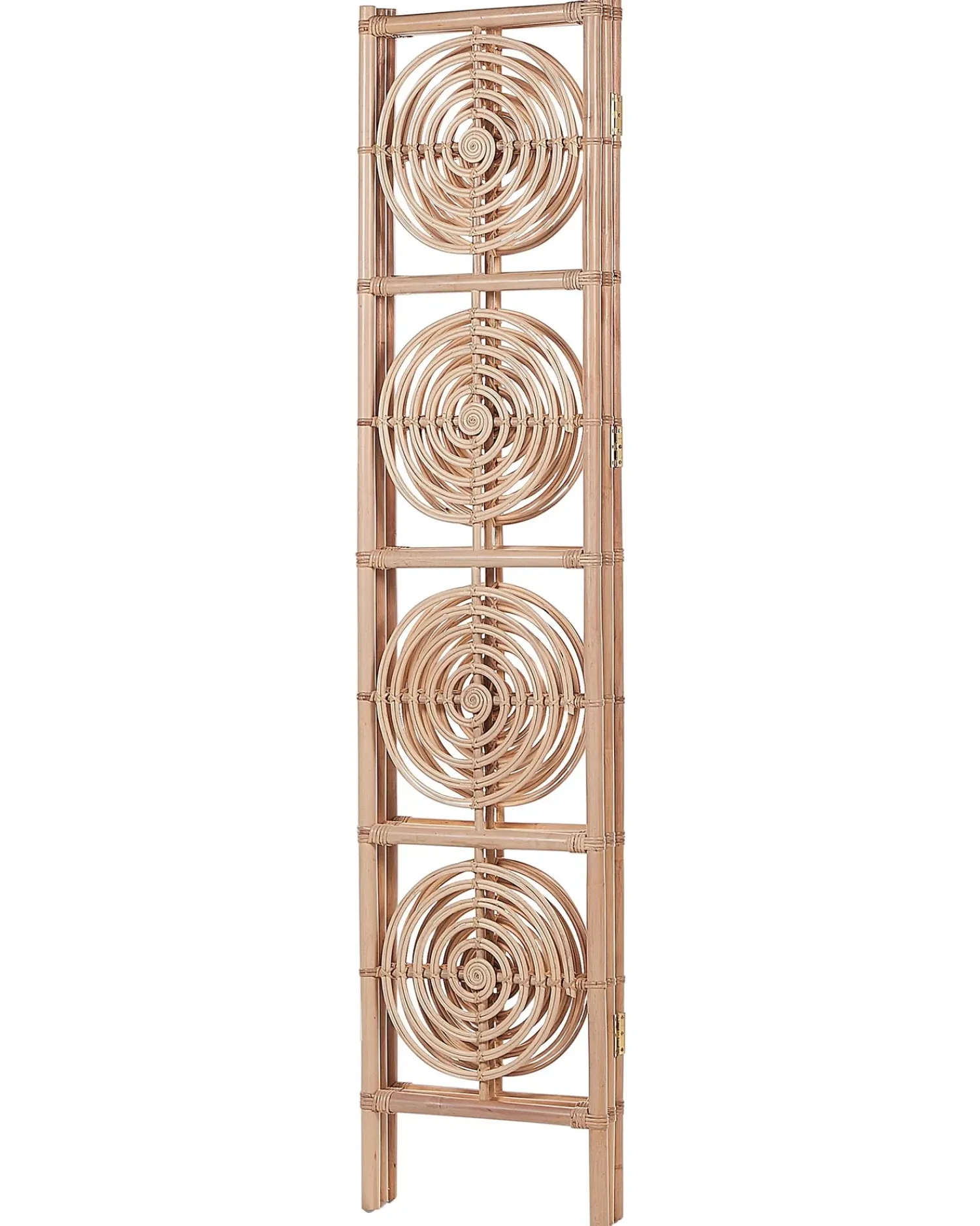 Clearance Beliani Divisorio per ambienti a 3 pannelli ALTAMURA Marrone chiaro 117 cm 180 cm Beige Naturale