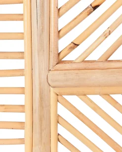 Hot Beliani Divisorio per ambienti a 3 pannelli LAMEZIA Marrone chiaro 117 cm 180 cm Beige Naturale