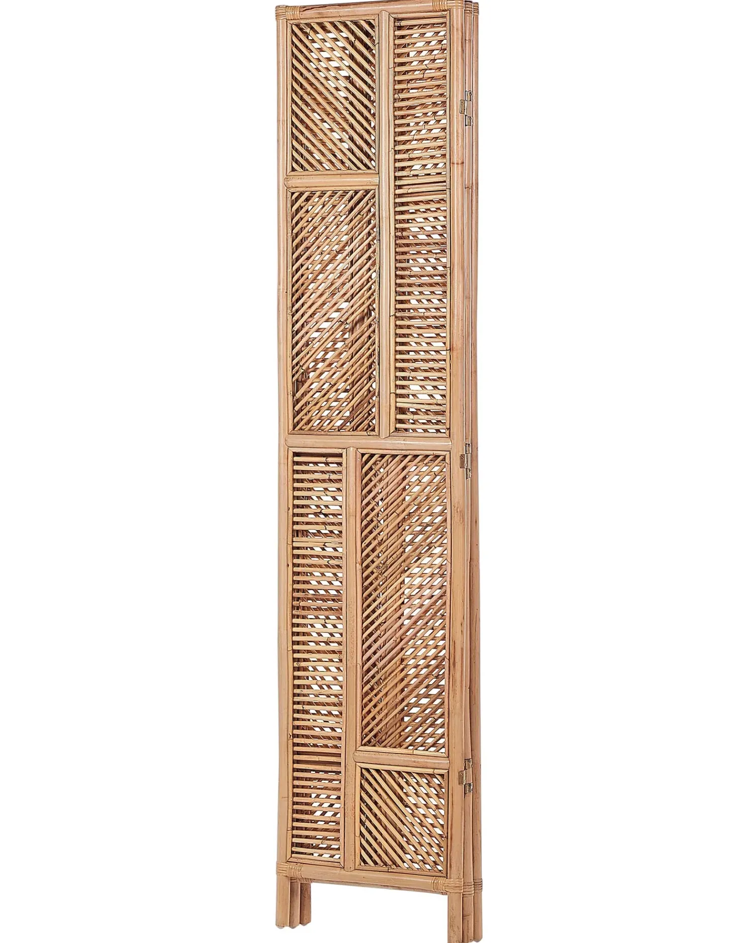 Hot Beliani Divisorio per ambienti a 3 pannelli LAMEZIA Marrone chiaro 117 cm 180 cm Beige Naturale