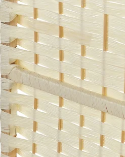Clearance Beliani Divisorio per ambienti a 4 pannelli LAPPAGO chiaro 163 cm 170 cm Beige