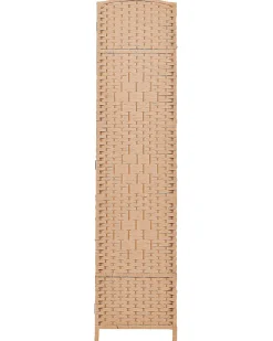 Hot Beliani Divisorio per ambienti a 4 pannelli LAPPAGO 163 cm 170 cm Naturale