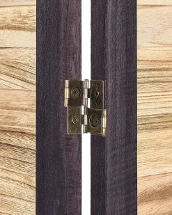 Beliani Divisorio per ambienti a 4 pannelli BRENNERBAD Marrone/Nero 164 cm 170 cm Marrone Nero