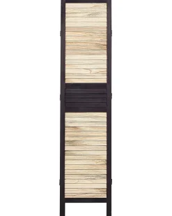Beliani Divisorio per ambienti a 4 pannelli BRENNERBAD Marrone/Nero 164 cm 170 cm Marrone Nero