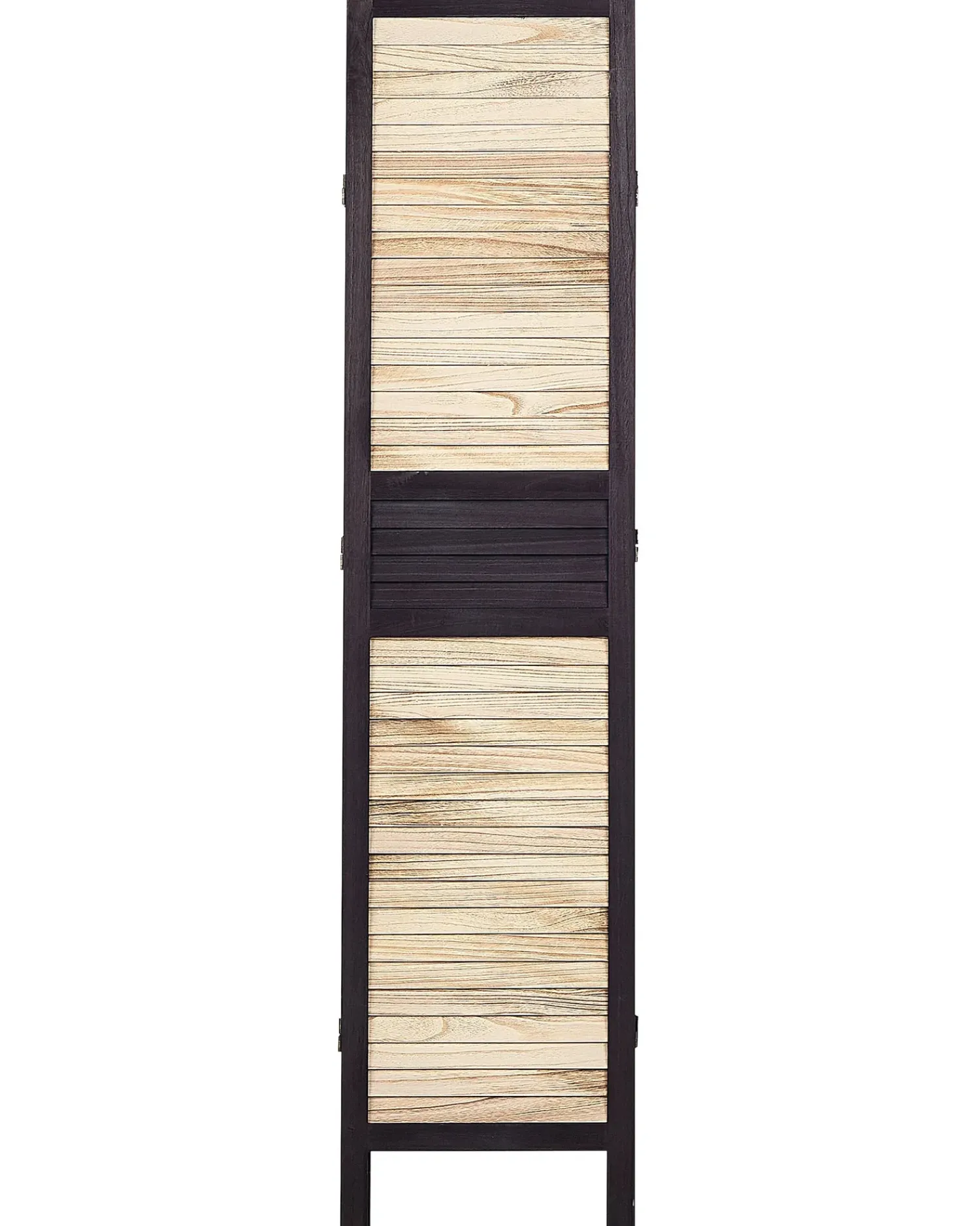 Beliani Divisorio per ambienti a 4 pannelli BRENNERBAD Marrone/Nero 164 cm 170 cm Marrone Nero