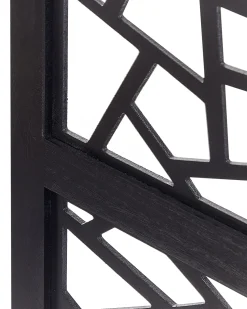Hot Beliani Divisorio per ambienti a 4 pannelli PIANLARGO 163 cm 170 cm Nero