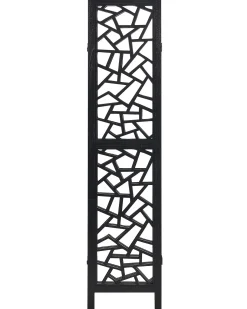 Hot Beliani Divisorio per ambienti a 4 pannelli PIANLARGO 163 cm 170 cm Nero