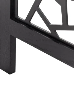 Hot Beliani Divisorio per ambienti a 4 pannelli PIANLARGO 163 cm 170 cm Nero
