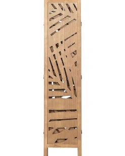 Clearance Beliani Divisorio per ambienti a 3 pannelli VERNAGO chiaro 122 cm 170 cm Marrone