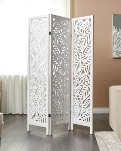 Hot Beliani Divisorio per ambienti a 3 pannelli MELAGO 122 cm 170 cm Bianco