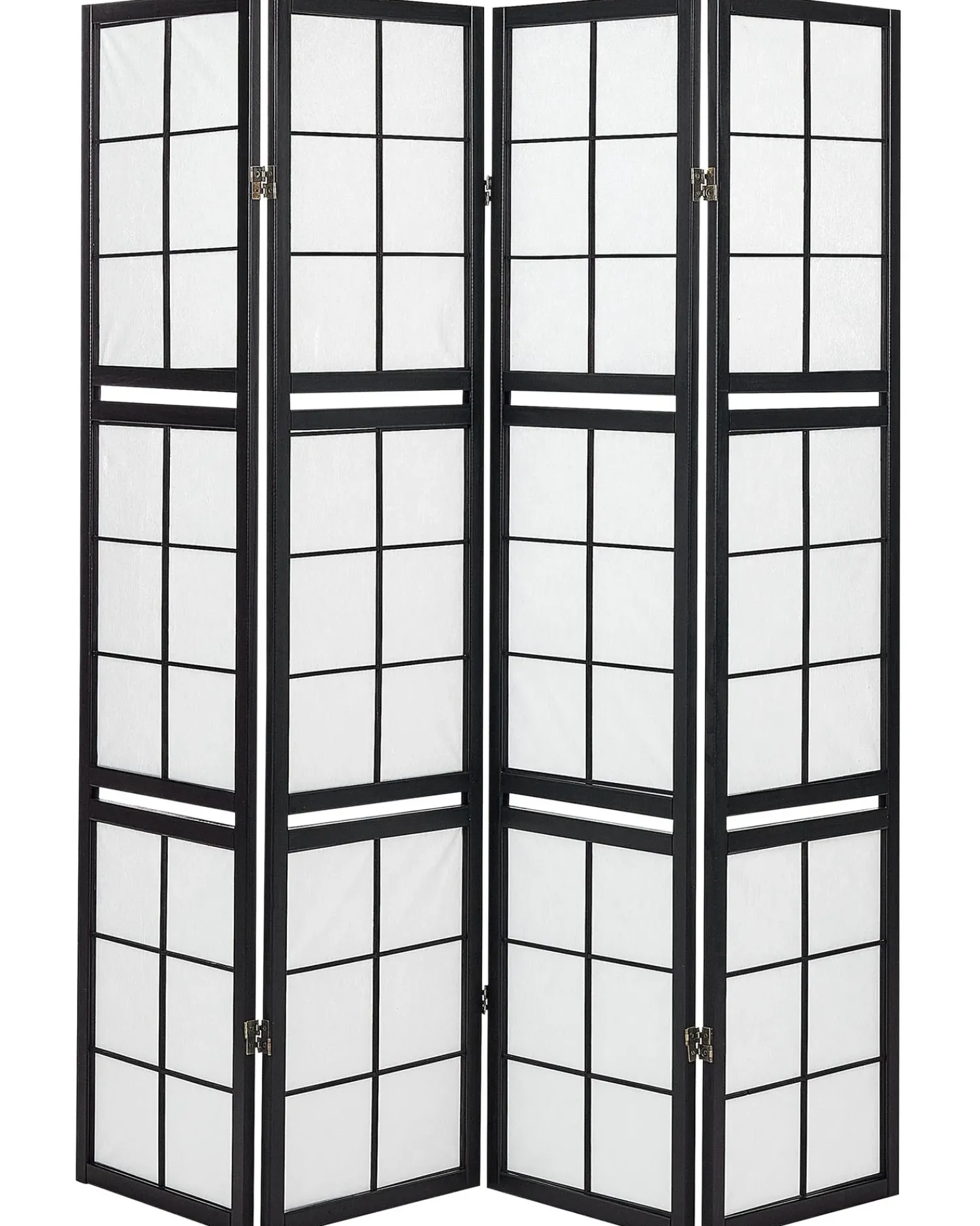 Outlet Beliani Divisorio per ambienti a 4 pannelli GOMAGOI 120 cm 170 cm Nero