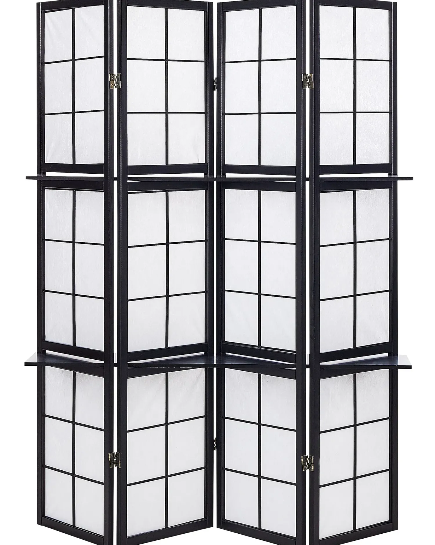 Outlet Beliani Divisorio per ambienti a 4 pannelli GOMAGOI 120 cm 170 cm Nero