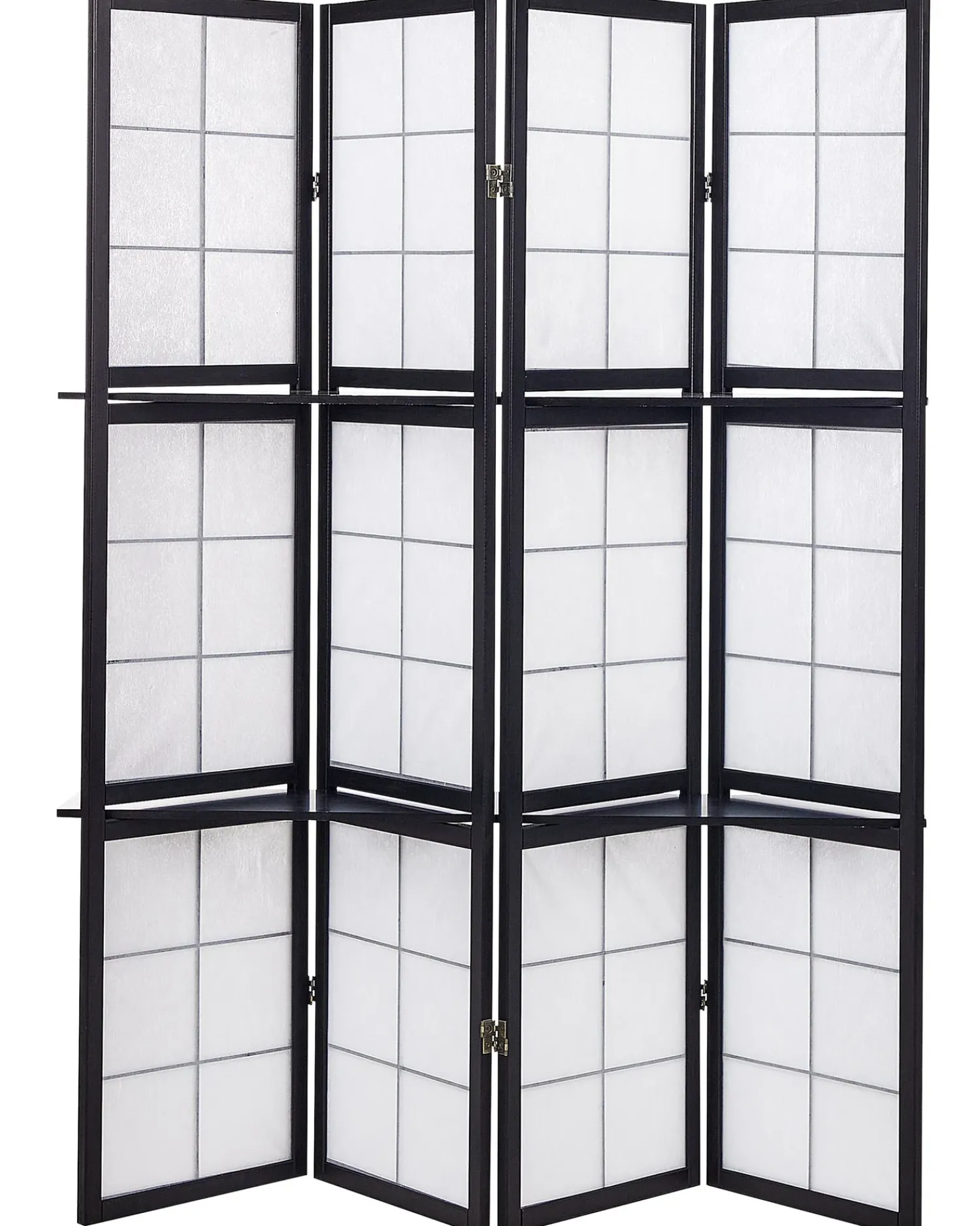 Outlet Beliani Divisorio per ambienti a 4 pannelli GOMAGOI 120 cm 170 cm Nero