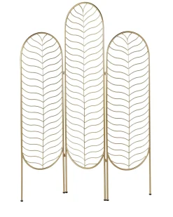 Discount Beliani Divisorio per ambienti a 3 pannelli PESCIA 120 cm 160 cm Oro