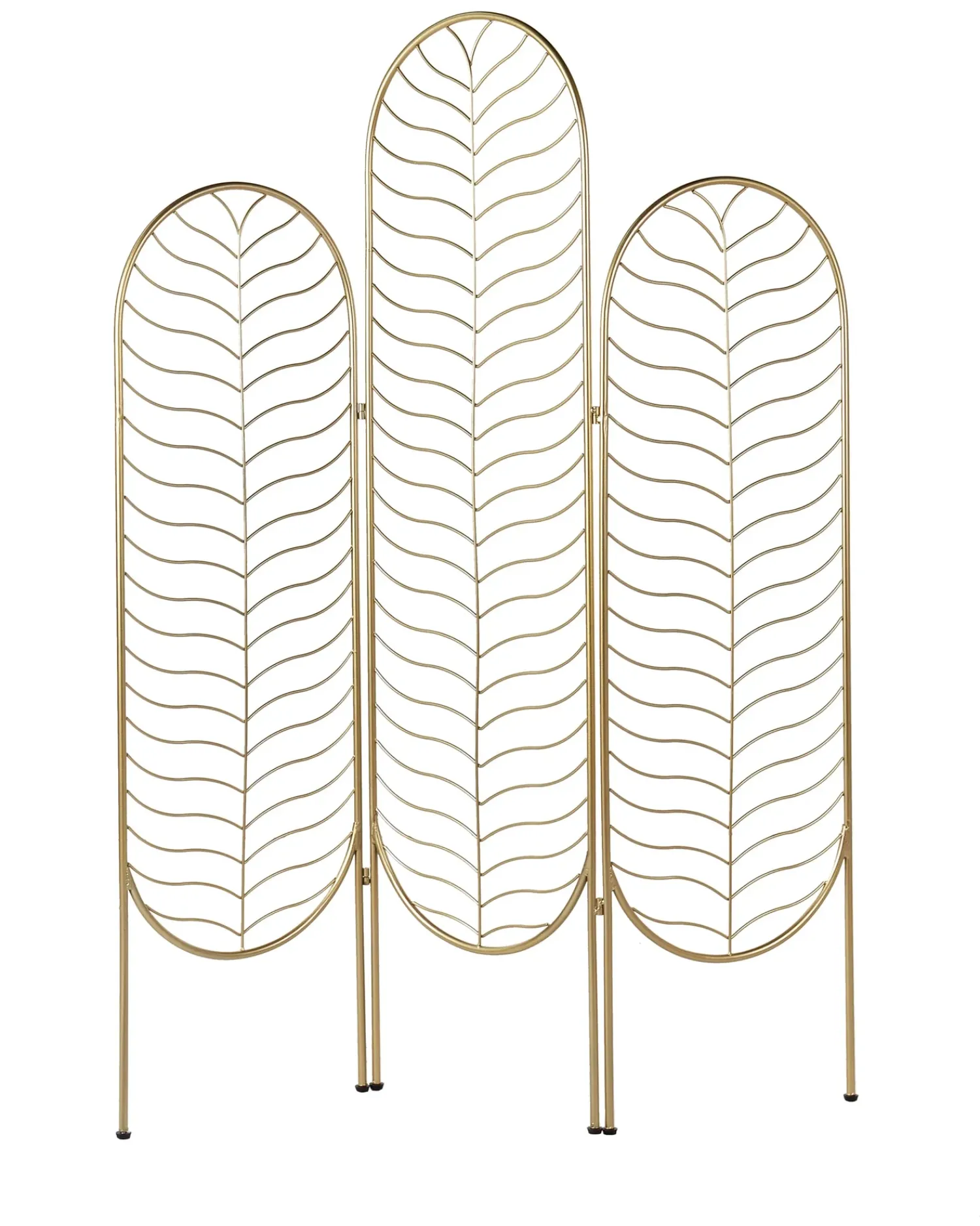 Discount Beliani Divisorio per ambienti a 3 pannelli PESCIA 120 cm 160 cm Oro