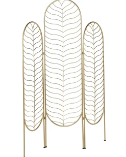 Discount Beliani Divisorio per ambienti a 3 pannelli PESCIA 120 cm 160 cm Oro