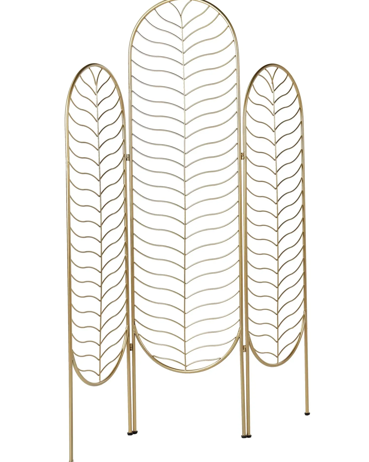 Discount Beliani Divisorio per ambienti a 3 pannelli PESCIA 120 cm 160 cm Oro