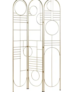 Sale Beliani Divisorio per ambienti a 3 pannelli TURANIA 100 cm 170 cm Oro