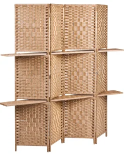 Clearance Beliani Divisorio per ambienti a 4 pannelli TRAFOI 158 cm 170 cm Marrone