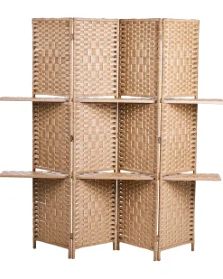 Clearance Beliani Divisorio per ambienti a 4 pannelli TRAFOI 158 cm 170 cm Marrone