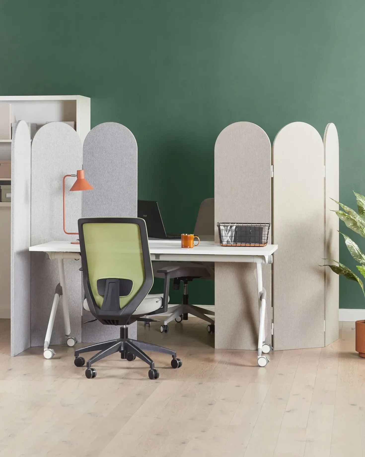 Divisorio per ufficio SLIMMY 120 x 160 cm Grigio chiaro
