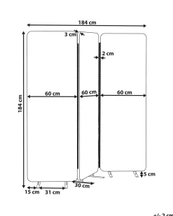 Divisorio per ufficio STANDI 184 x 184 cm Beige
