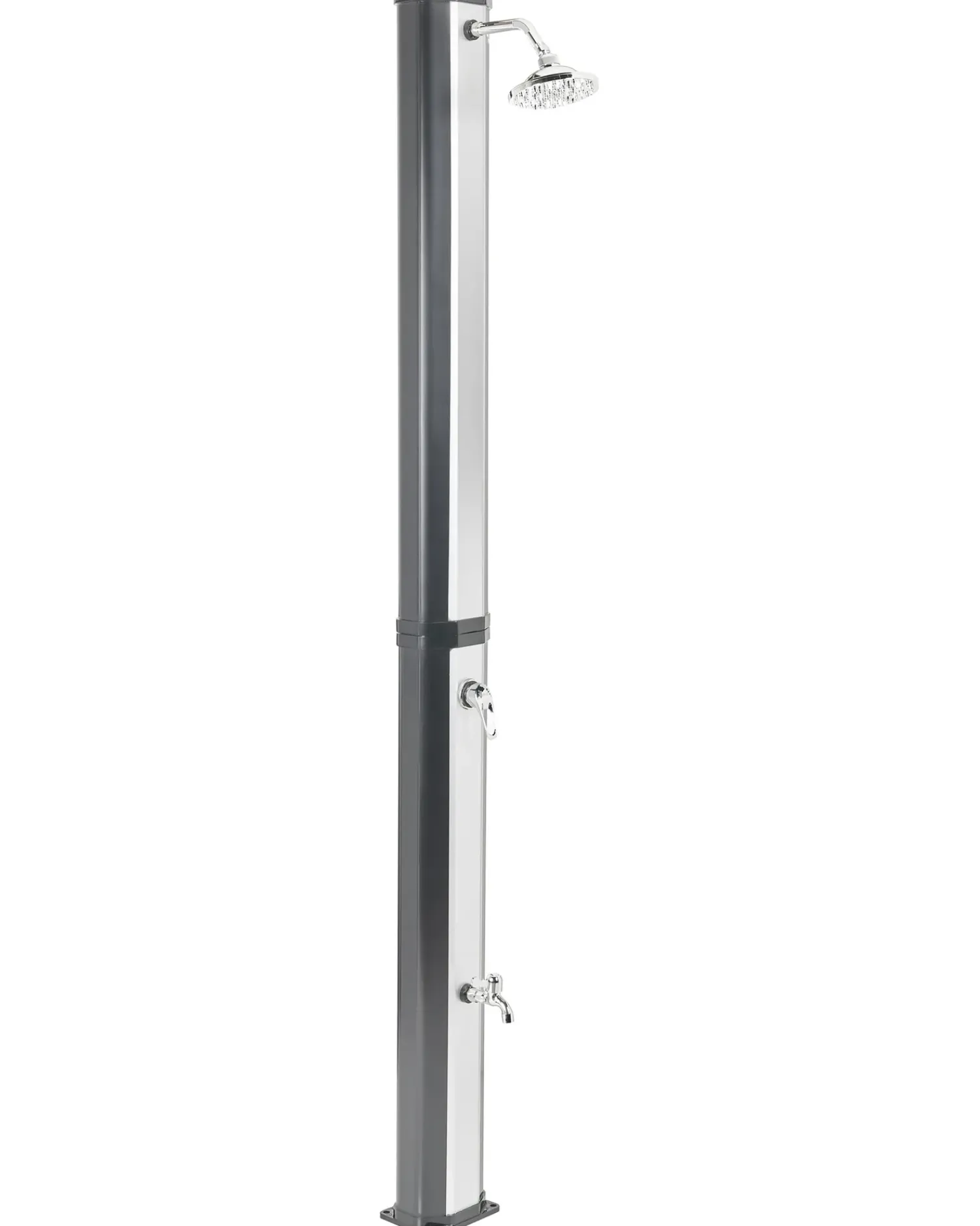Outlet Beliani Doccia solare da esterno TOPOCALMA Argento Argento Nero