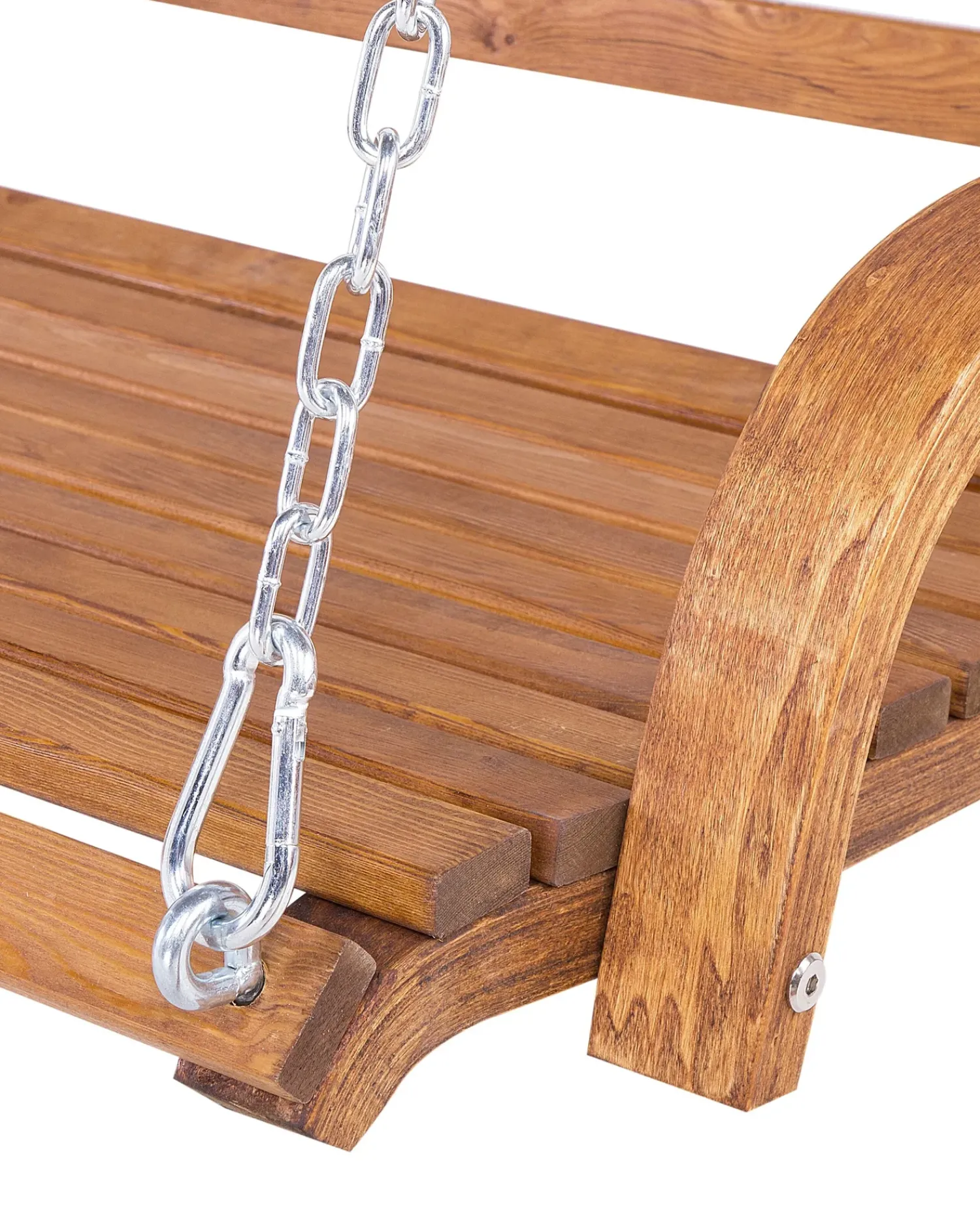 Outlet Beliani Dondolo da giardino ANDRIA Legno di larice Marrone Beige Marrone